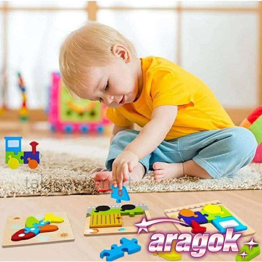 モンテッソーリ木製パズル 教育 おもちゃ 木のパズル 人気 THKJ 幼児用