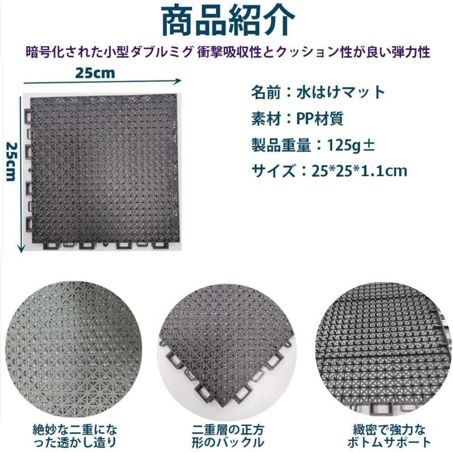 水はけ マット ベランダ ガーデン用ジョイント 16 32 THKJ 48枚入れ