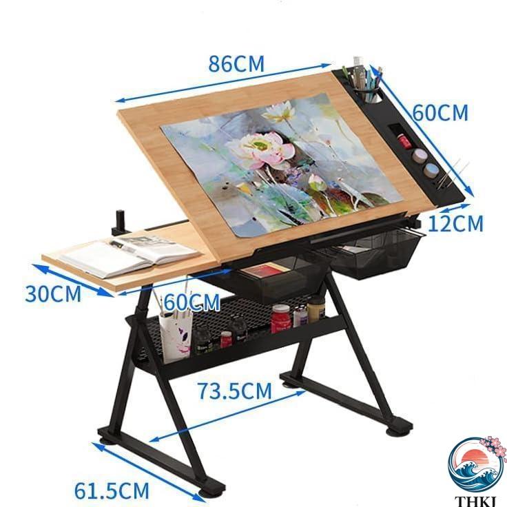 製図テーブル 趣味折りたたみ調節可能 デザイナーデスク お絵かき机