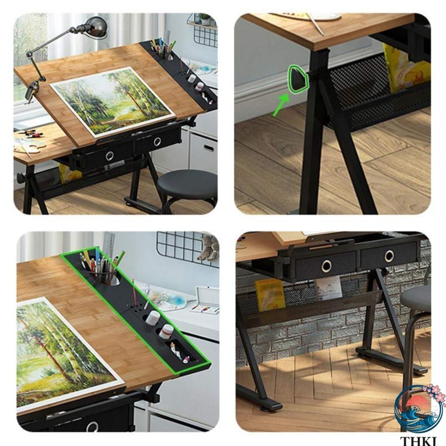 製図テーブル 趣味折りたたみ調節可能 デザイナーデスク お絵かき机
