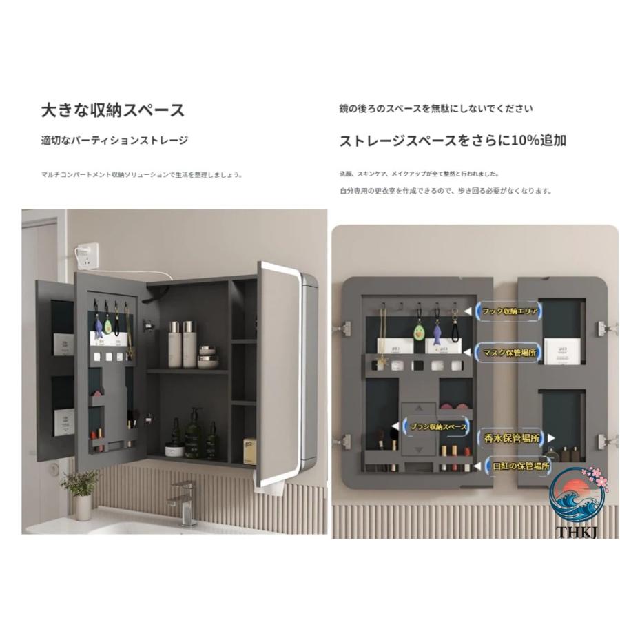洗面化粧台ミラーキャビネット 化粧鏡 壁掛け 洗面所 THKJ 収納 用紙