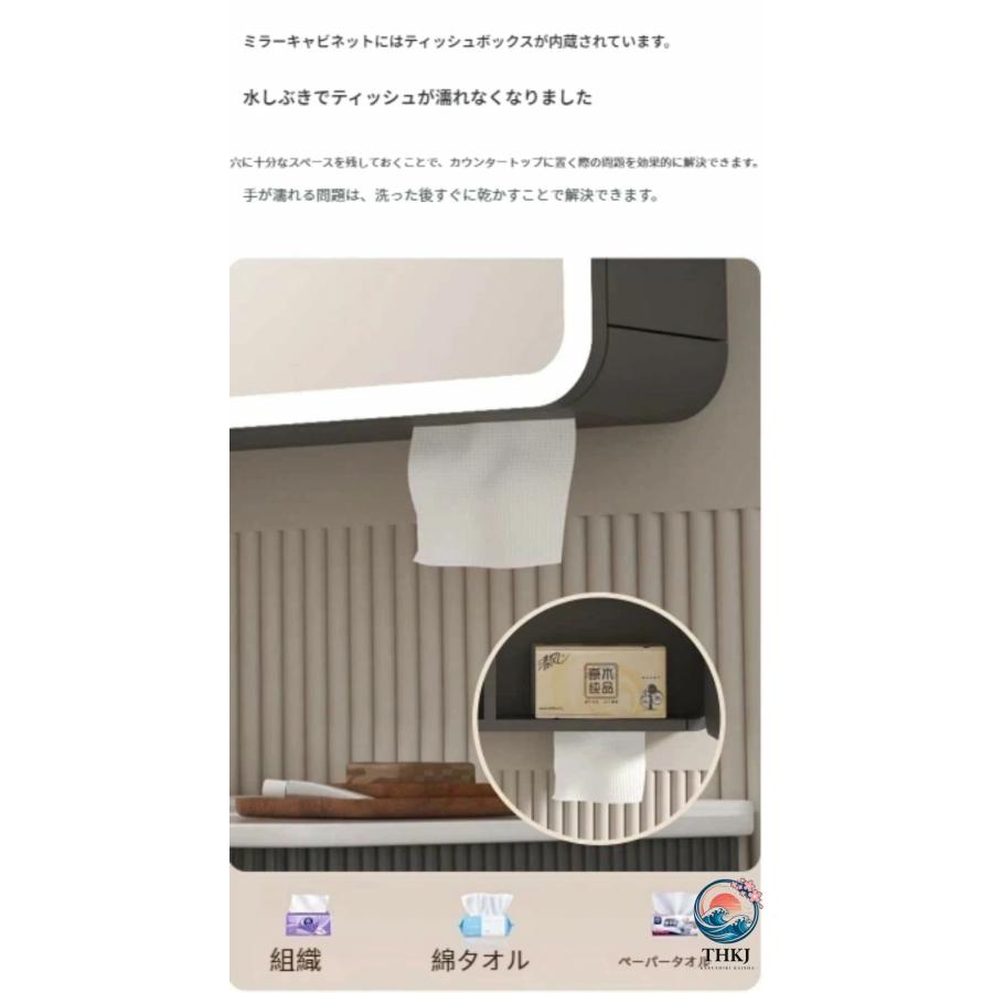洗面化粧台ミラーキャビネット 化粧鏡 壁掛け 洗面所 THKJ 収納 用紙