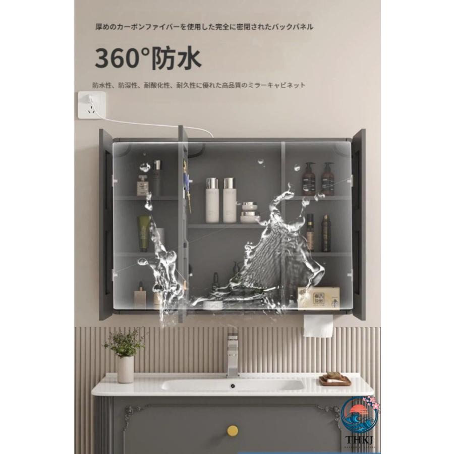 洗面化粧台ミラーキャビネット 化粧鏡 壁掛け 洗面所 THKJ 収納 用紙