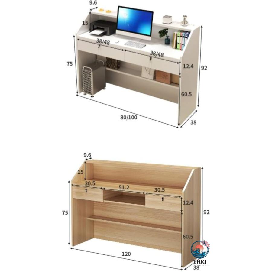 受付カウンター 木製カウンターテーブル 企業フロントデスク 衣料品店