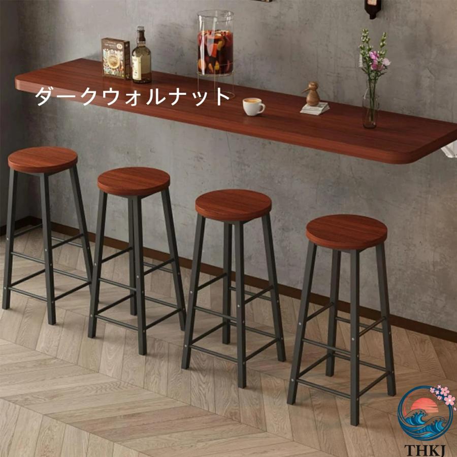 壁掛け 折り畳み カウンターテーブル ハイテーブル 無垢材素材太い