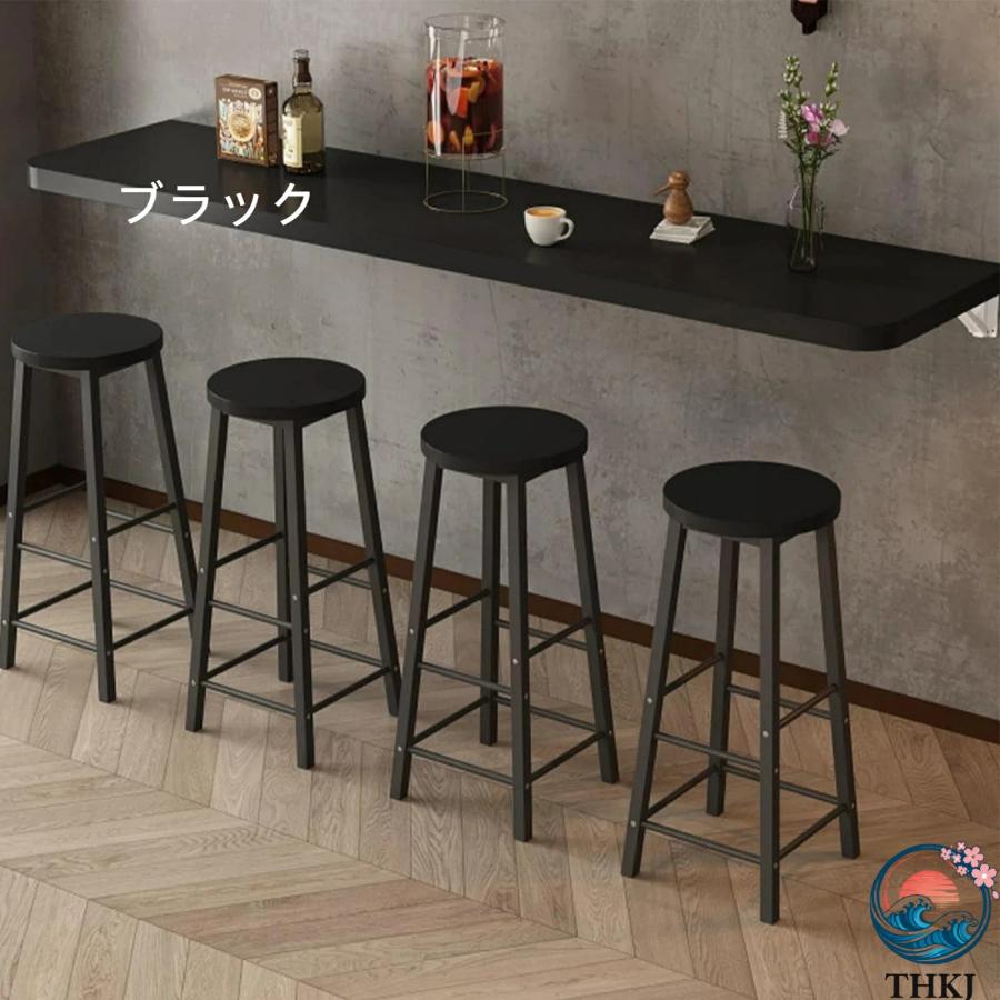 無垢材 カウンターテーブル ダイニング カフェテーブル ハイテーブル 3 壁掛け 折り畳み カウンターテーブル ハイテーブル 無垢材素材太い