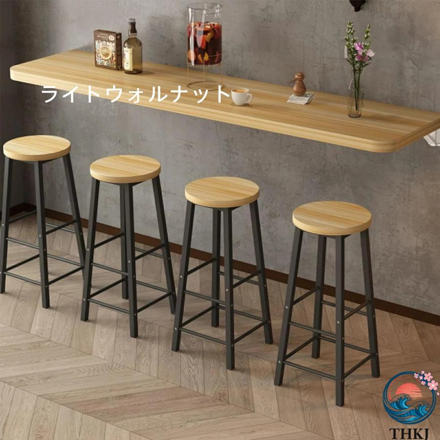 壁掛け 折り畳み カウンターテーブル ハイテーブル 無垢材素材太い
