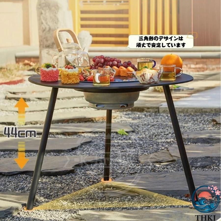 ファイヤーピット 屋外 キャンプ用テラスグリル テーブル 大型 焚き火