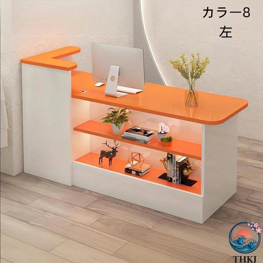 レジカウンター 受付カウンター 木製 フロントデスク 大容量 収納