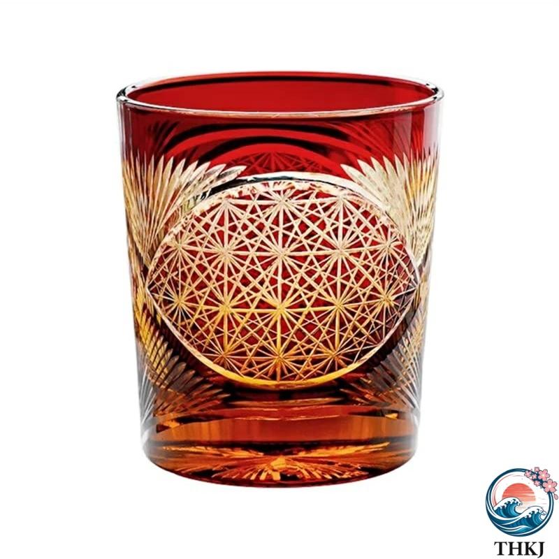 切子 菊柄 鳥羽 高級グラス 冷酒杯 手作り ワインセット ロックグラス