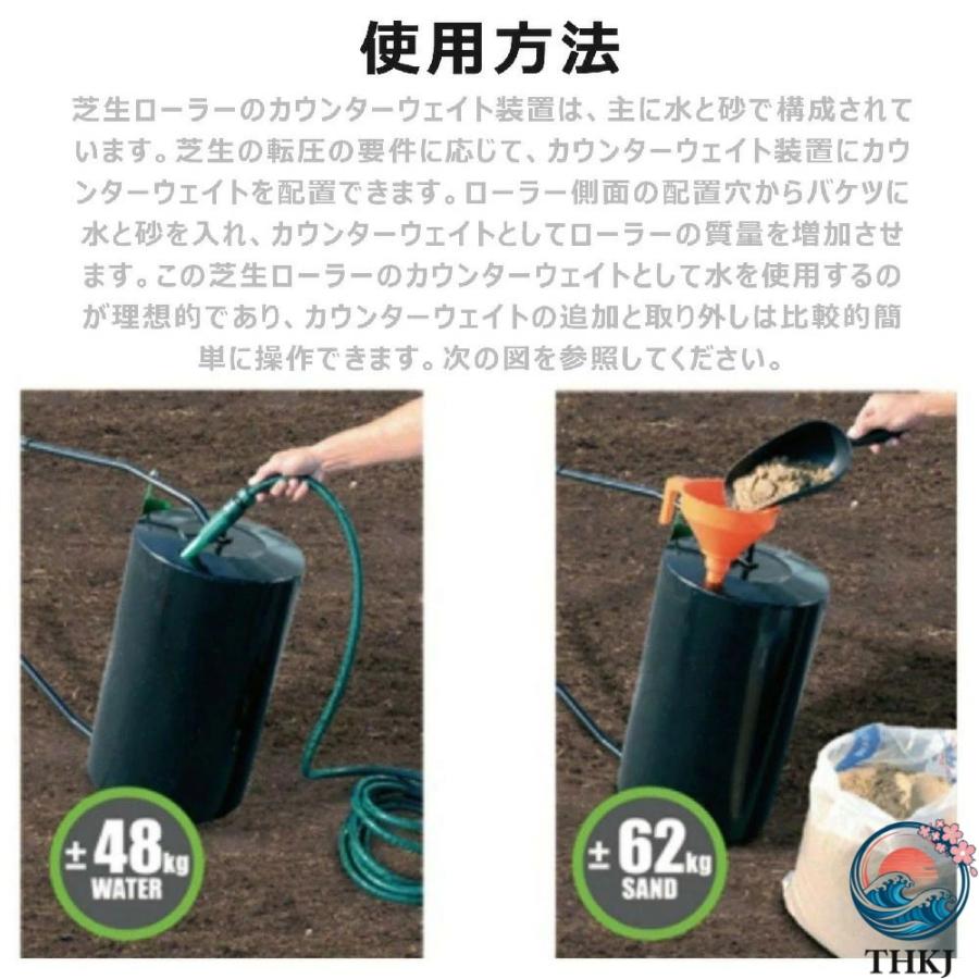 芝生 転圧ローラー 転圧機 芝生ローラー 手動 57*32cm 芝生用 グラス
