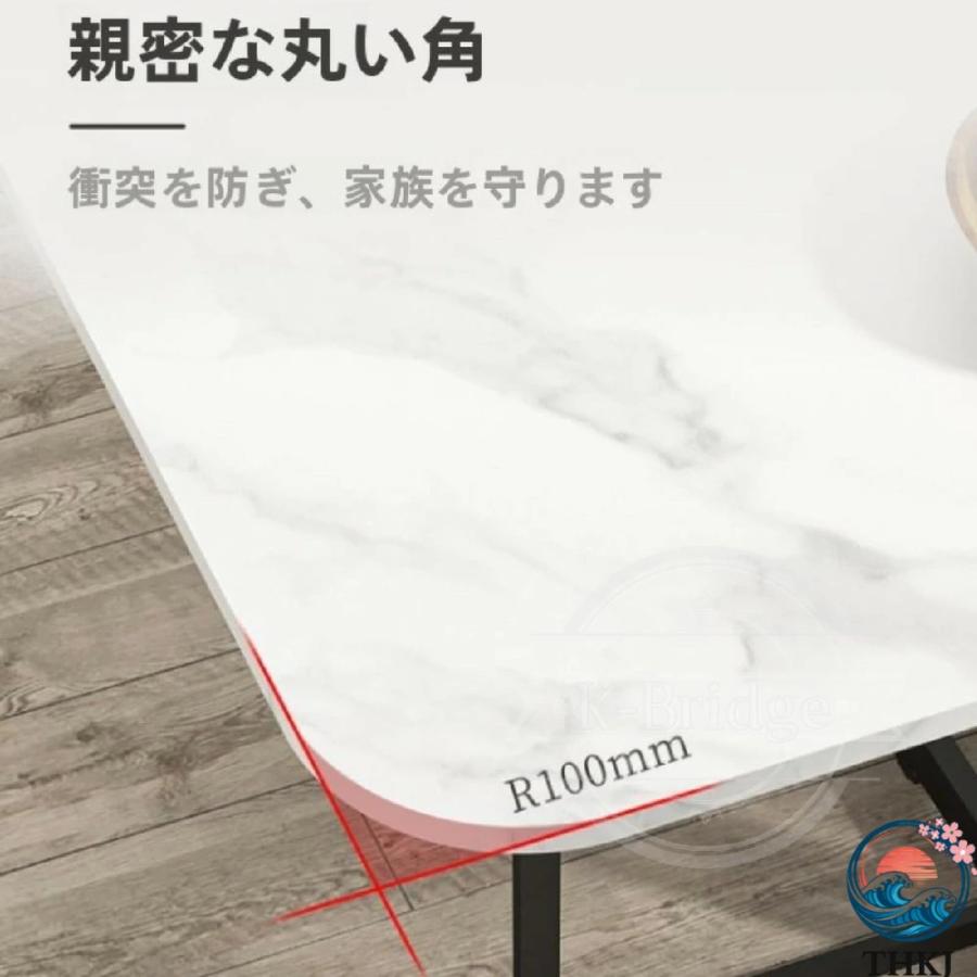折りたたみデスク テレワークデスク ダイニング 幅120 デスク キッチン 食卓テーブル THKJ 伸長式 おしゃれ コンパクト 単品 ４人用 組立不要 シングル B 100*6_7