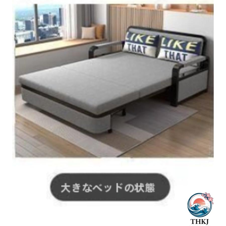 ソファー ベッド 折りたたみソファー デッキ チェア THKJ 一人暮らしは小さくて設計を記憶します綿と麻は取り外すことができて洗ってスペースを節約します来客_4