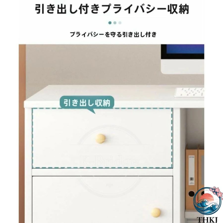 受付カウンター 木製カウンターテーブル 幅120cm レジカウンター フロントデスク THKJ 企業受付 衣料品店 小規模店舗用 モダンデザイン 鍵付き収納 組立 簡単 8の画像