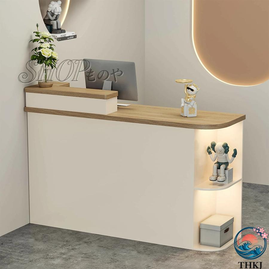 レジカウンター 組み立てレジ台 おしゃれ 受付カウンター 木製の
