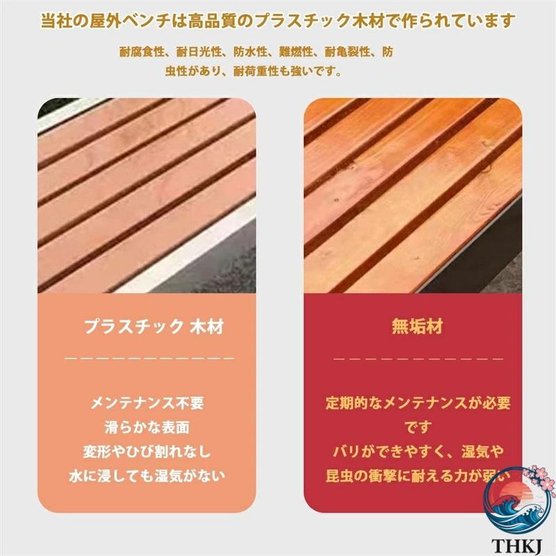 ガーデンベンチ 屋外 用ベンチ 庭 ベンチ ガーデン チェア ガーンベンチ THKJ バルコニー 幅120 150 180cm 防水 腐食防止 金属フレーム ステンレス鋼 木材プラの画像
