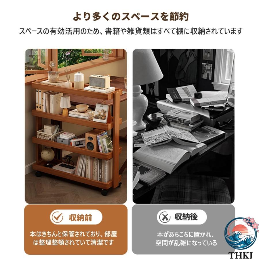 ファイルラック ファイルワゴン キャスター付き コンセント付き 書類収納 ファイル ラック ファイルワゴン 4段 収納 棚 キャスター付き 幅40 60