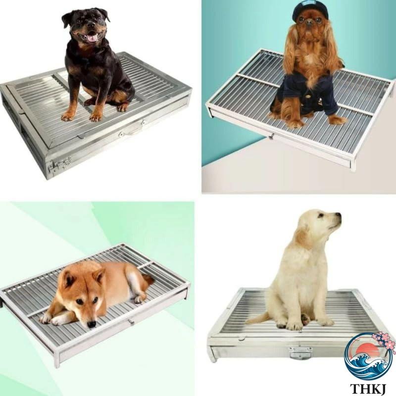犬 トイレ ステンレス鋼の犬の ステンレススチールペット トレーニング THKJ トレイ 屋内子犬 パッド ペット 大容量 防滴ノンスリップ ペット用品 安全の画像