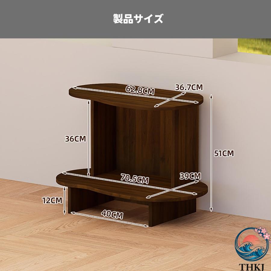 レコードプレーヤー台 木製 レコード 収納 ラック 2段 ターンテーブル