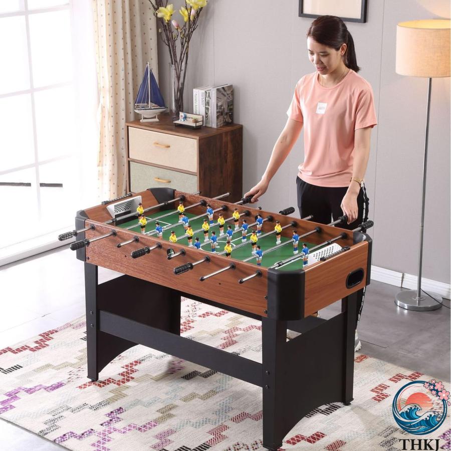 テーブルサッカーゲーム 公式トーナメントサイズ 8 列 得点板付 120cm*60cm*80cm THKJ 大型 卓上サッカー盤 サッカー対戦 テーブルゲーム ダブルゲーム 大人用の画像