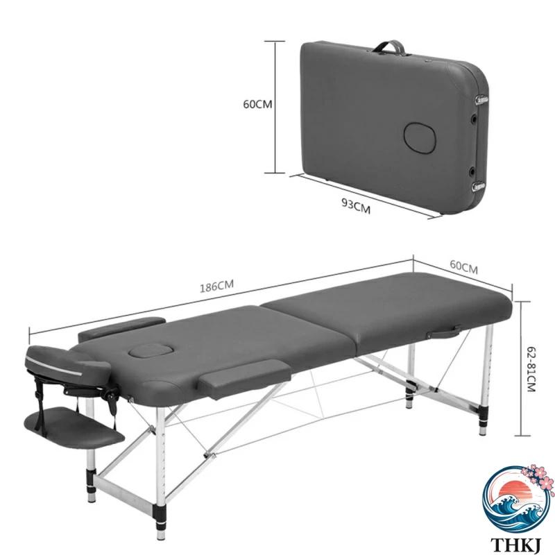 マッサージ折りたたみベッド 折りたたみ マッサージベッド 軽量 (アルミ合金?有孔) 長さ186×幅60×高