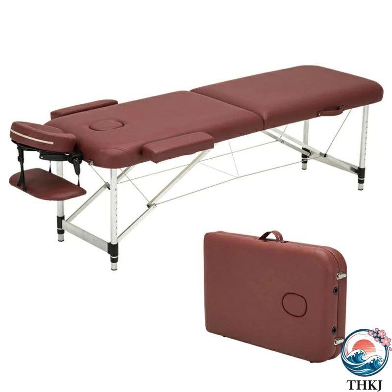 折りたたみ マッサージベッド 軽量 (アルミ合金?有孔) 長さ186×幅60×高