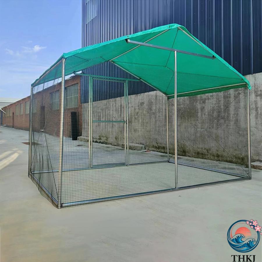 金属製鶏舎 水棲カバー付き 屋外 鶏小屋 アヒル ウサギ THKJ ガチョウ 家禽用の囲い付き鶏小屋 800*300*150cm 人気 おしゃれ 快適 使いやすい 便利 毎日使える_6