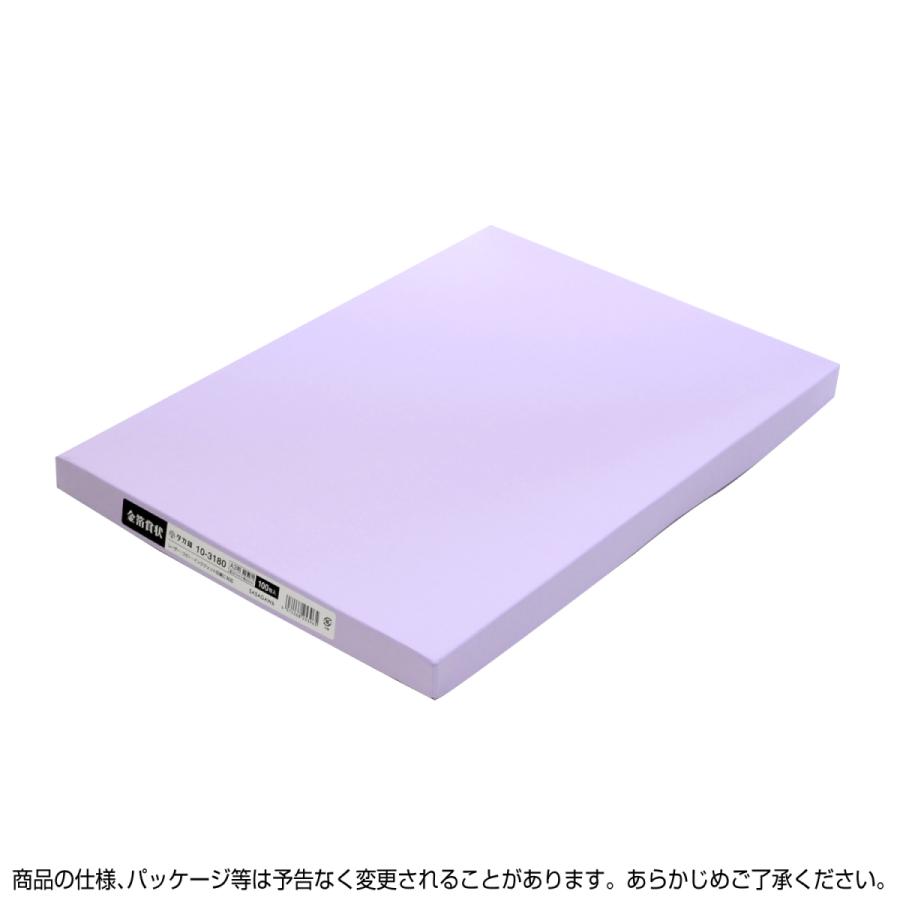 ササガワ　タカ印　10-3180　金箔賞状用紙 A3判 縦書用 白 100P　100枚_3