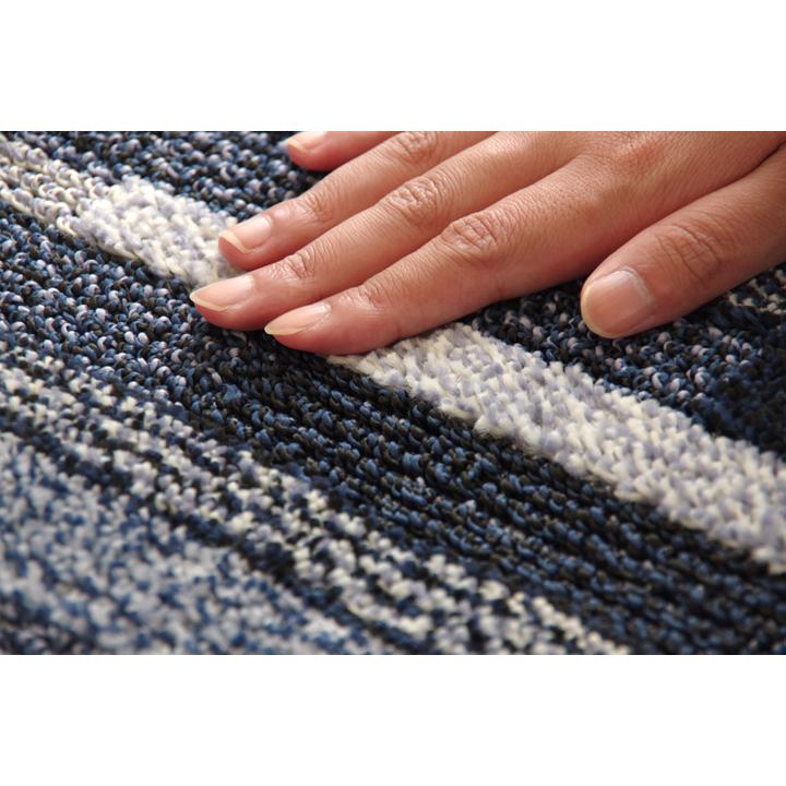 国産カーペット マットーネ 190x240cm ブルー 抗菌 防臭 防ダニ加工