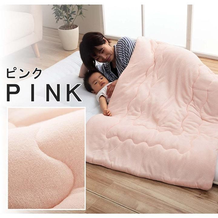 寝具 肌布団 キルトケット キッズ 綿100％ 洗濯機丸洗い 80×140 【ピンク】　1592269 | イケヒコ | 14