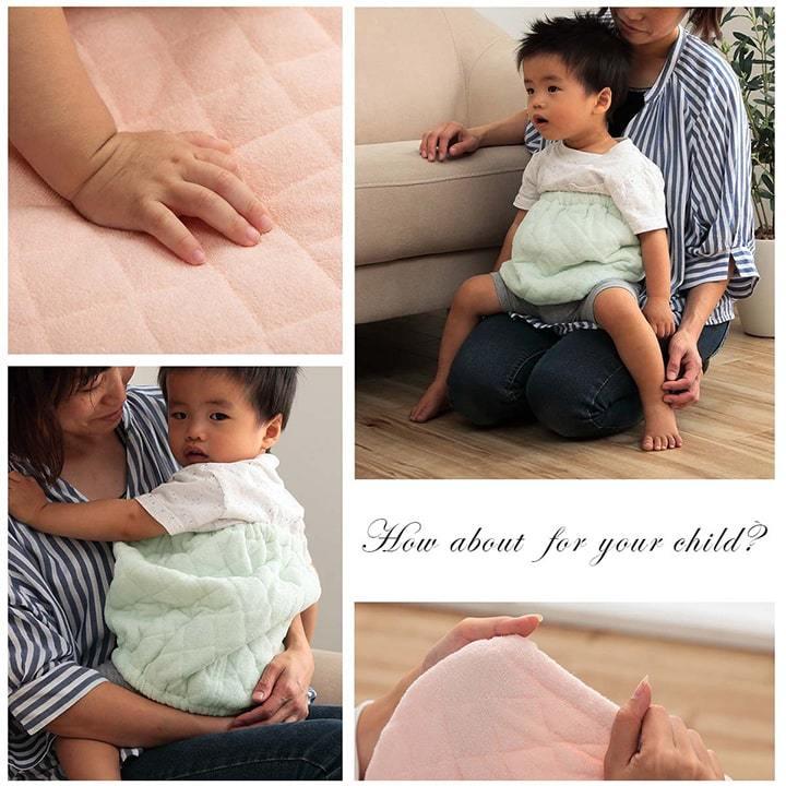 寝具 腹巻 寝冷え対策 キッズ 綿100％ ゴム付き 着脱簡単 洗濯機丸洗い S 30×40 【ピンク】　1592289 | イケヒコ | 17