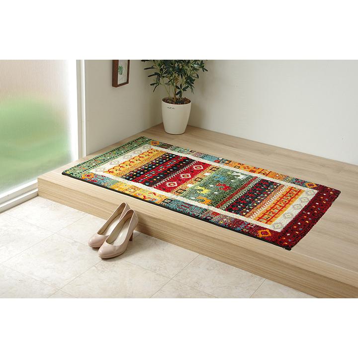 イケヒコ 玄関 マット トルコ ウィルトン 織り 約70×120 ギャベ
