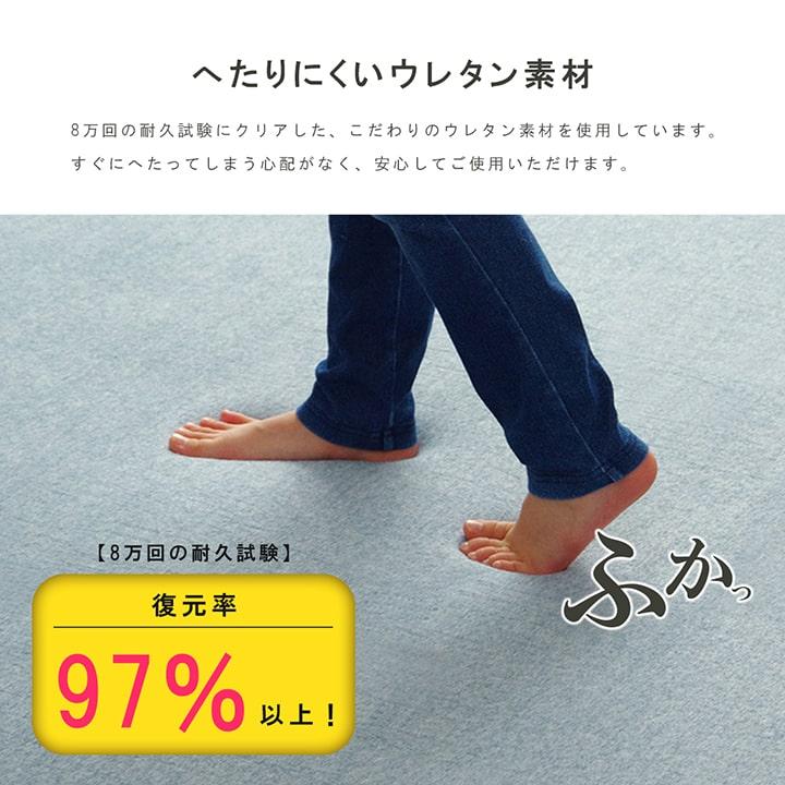 ラグ 正方形 パイル地 無地 【ブルー】 約185×185 約2畳 ホットカーペット・床暖房　4978429 | イケヒコ | 06