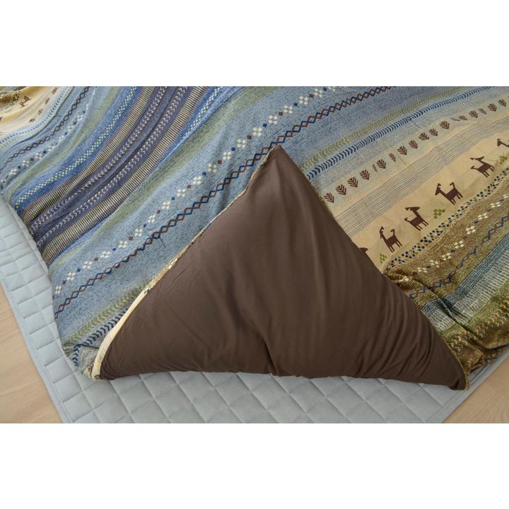 こたつ布団 カバー 洗える 長方形大 ファスナータイプ ギャッベ柄 ノルディック 【オレンジ】 約215×295 5190959 | イケヒコ | 05