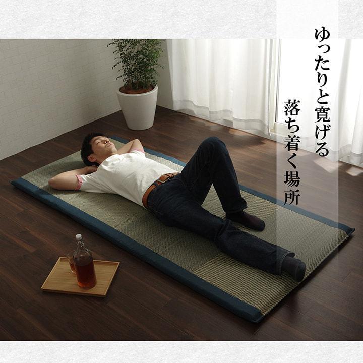 新品 い草 ラグ 国産 ごろ寝マット くつろぎ 折畳み可 約90×200cm コ 楽天市場】い草 い草マット 国産 ごろ寝マット くつろぎ 折畳み