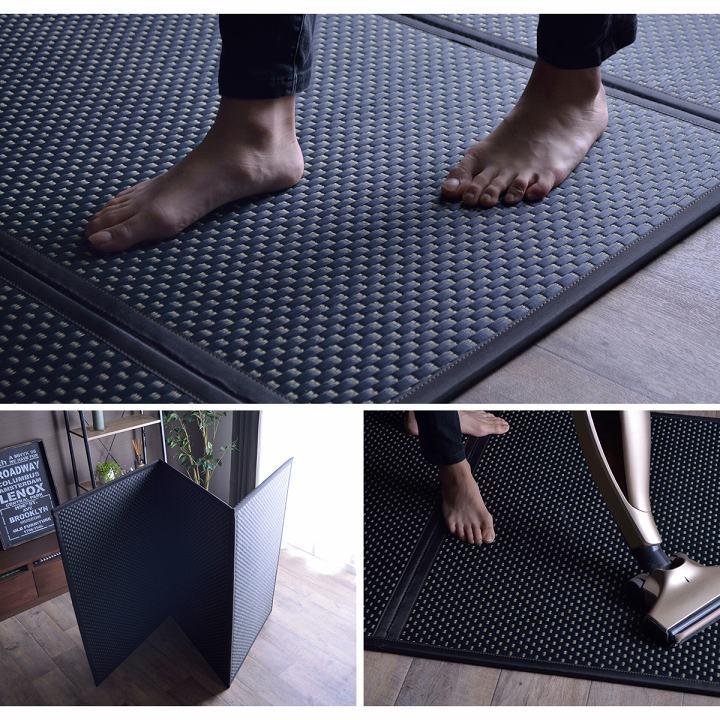 マットレス 三つ折り 国産 畳 こたつ敷 フロアマット 【ブラウン】 約140×210　8328239 | イケヒコ | 09