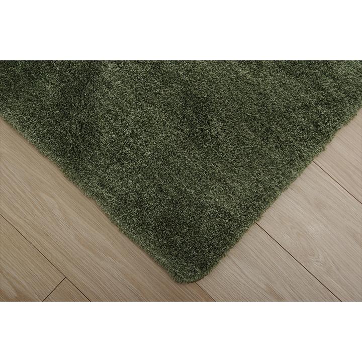 ラグ 3畳 無地 シャギー調 滑り止め付き 選べる3色 スレッド 【グリーン】 約190×240 9616489 |  | 11