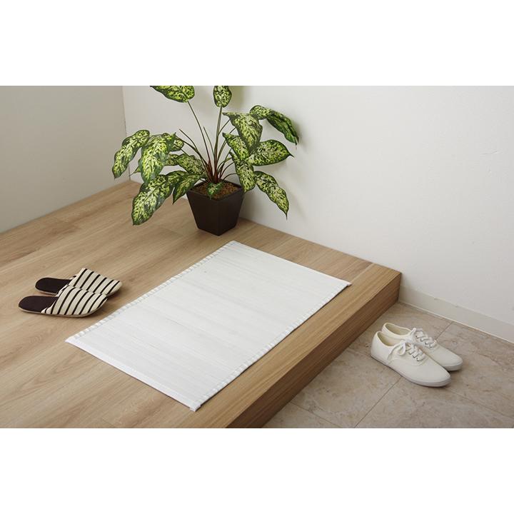 玄関マット マット 竹 シンプル 【ホワイト】 約45×70 9625809 | イケヒコ | 17