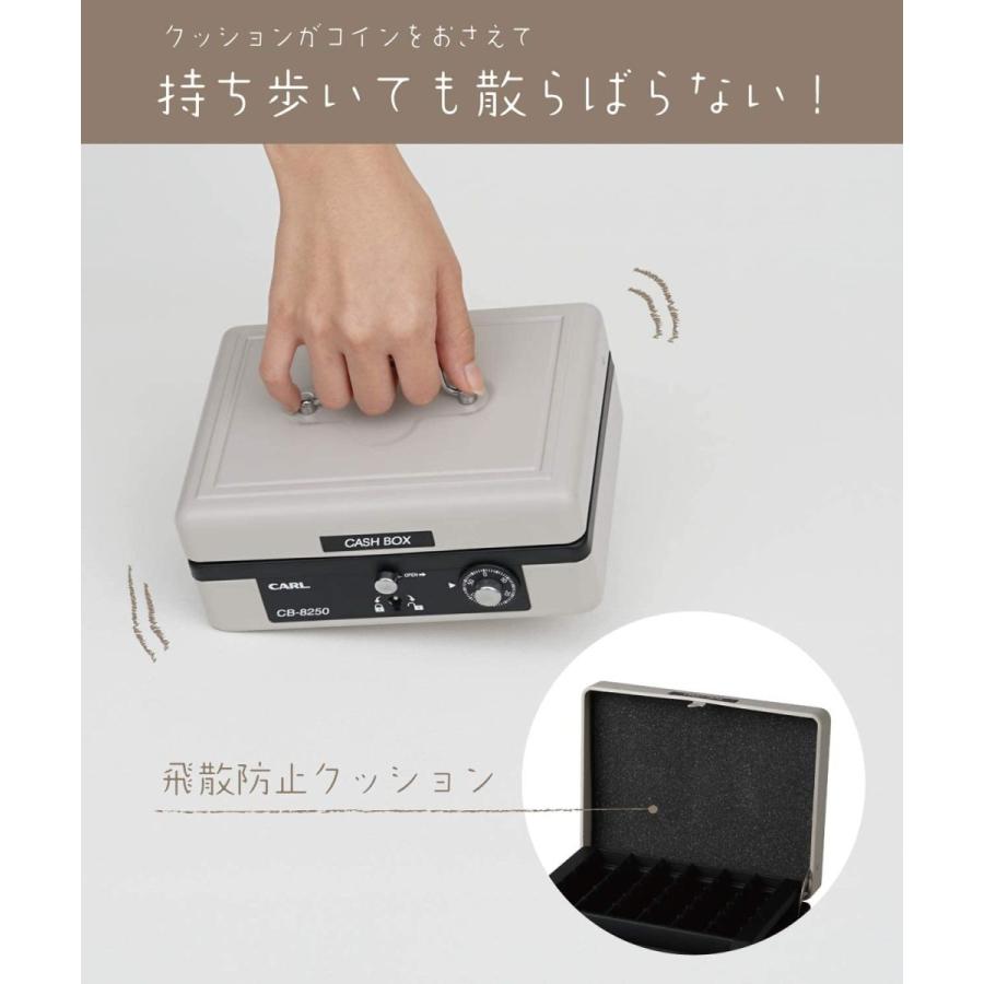 文具 34521 カール キャッシュボックス グレー CB-8250-D : fast
