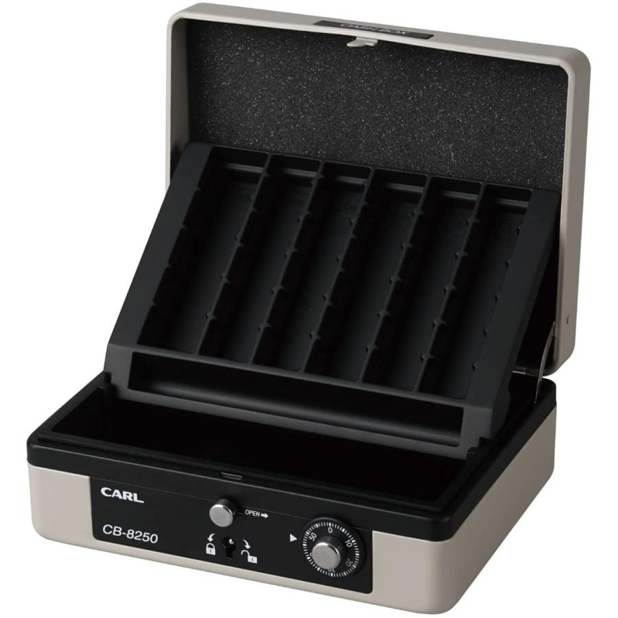 文具 34521 カール キャッシュボックス グレー CB-8250-D : fast