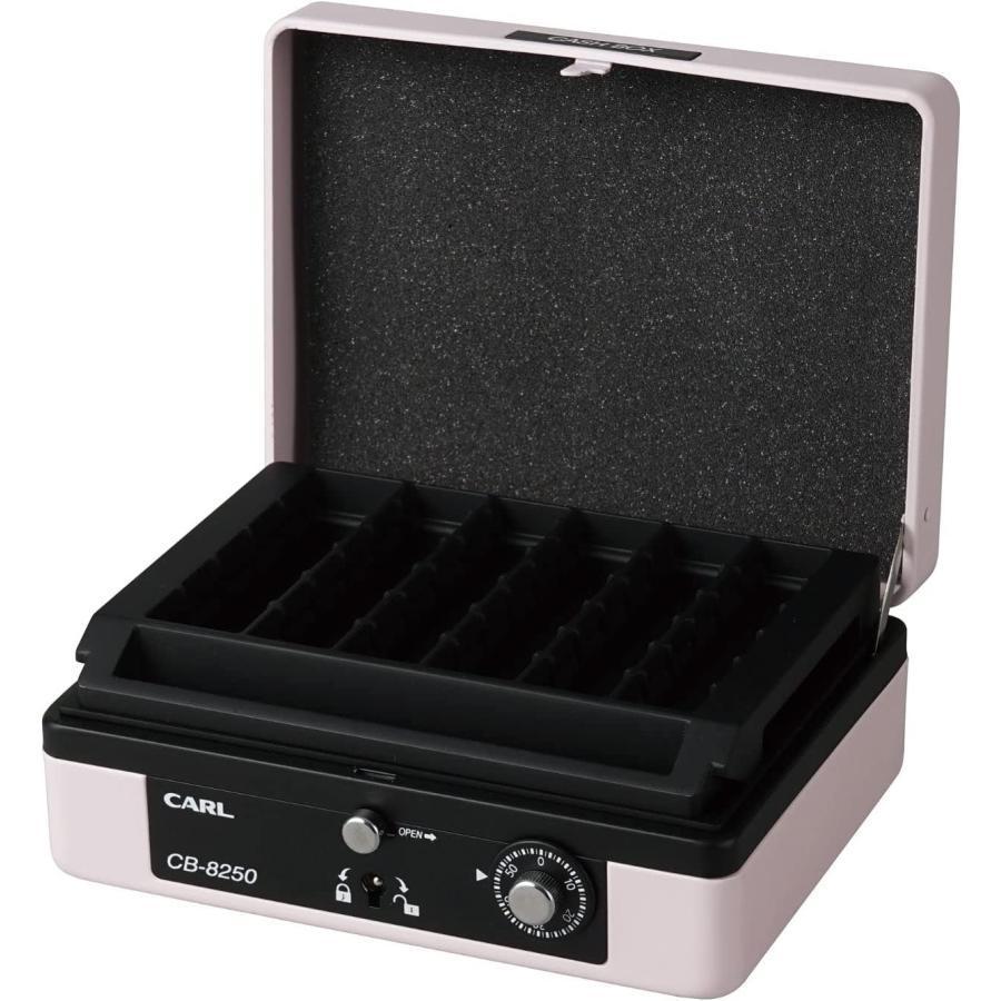 文具 746522 カール キャッシュボックス CB-8250-P ピンク 手提げ金庫