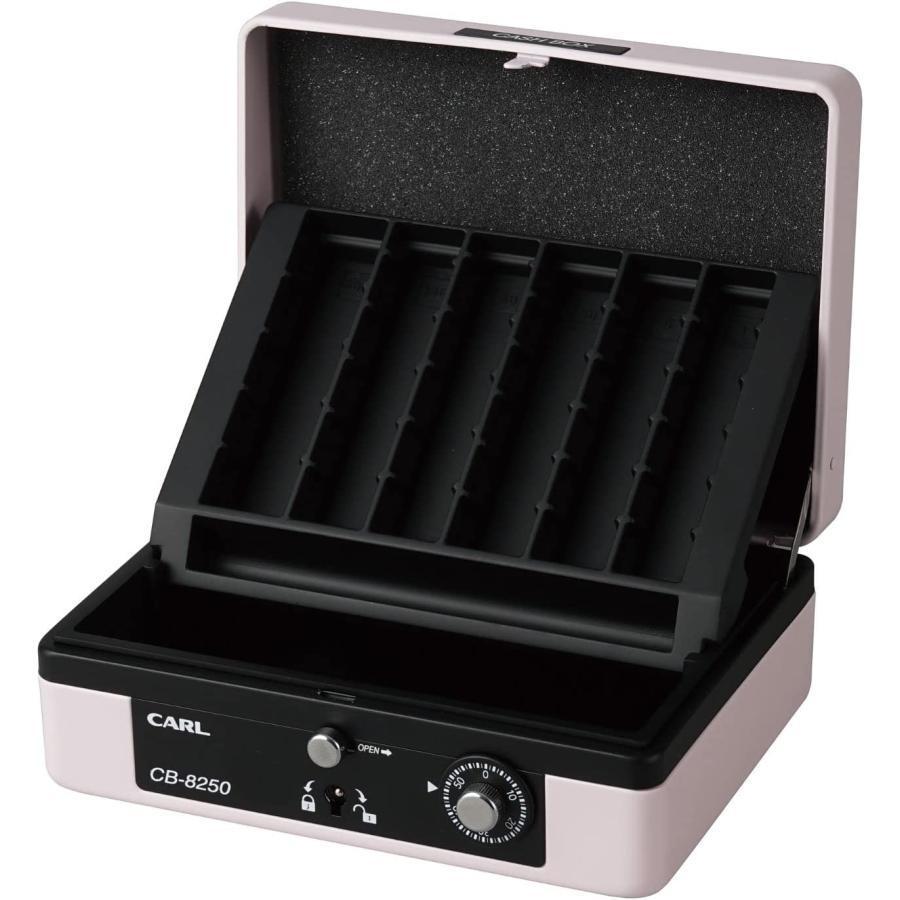 文具 746522 カール キャッシュボックス CB-8250-P ピンク 手提げ金庫