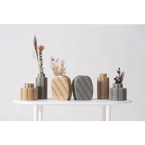 東谷 CLY-70BE フラワーベース 花瓶 花びん かびん フラワースタンド 陶器 北欧 おしゃれ ドライフラワー シンプル 艶 生花 枝物 卓上 床置き 陶器製 ベージュ |  | 03