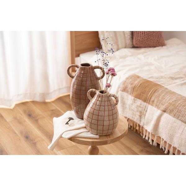 東谷 CLY-76BR フラワーベース 花瓶 花びん かびん フラワースタンド 陶器 北欧 おしゃれ ドライフラワー シンプル 艶 生花 枝物 卓上 床置き 陶器製  ブラウン |  | 09