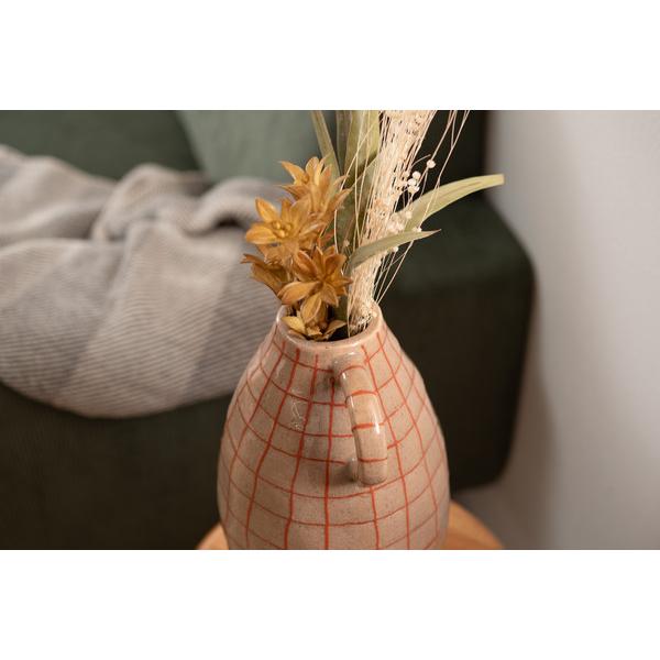 東谷 CLY-76BR フラワーベース 花瓶 花びん かびん フラワースタンド 陶器 北欧 おしゃれ ドライフラワー シンプル 艶 生花 枝物 卓上 床置き 陶器製  ブラウン |  | 13