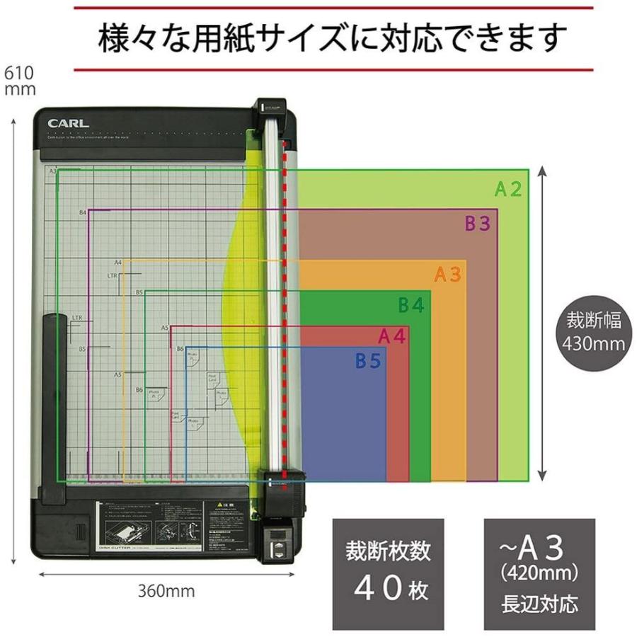 CARL 文具 01079 カール ディスクカッター A3 DC−230N