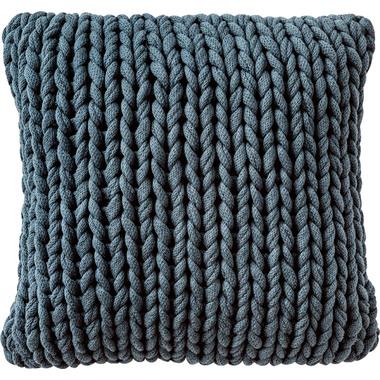 東谷 FAB-101BL ニットクッション クッション ニット ニット生地 編み物 くすみカラー おしゃれ ざっくりニット  ブルー 青 紺 ダスティブルー くすみブルー | 東谷 | 01