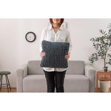 東谷 FAB-101BL ニットクッション クッション ニット ニット生地 編み物 くすみカラー おしゃれ ざっくりニット  ブルー 青 紺 ダスティブルー くすみブルー | 東谷 | 02