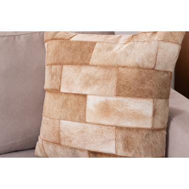 クッション 正方形 シンプル おしゃれ 本革 コットン レザー 綿 ベージュ | 東谷 | 03