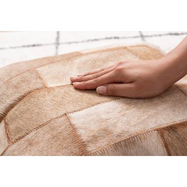 クッション 正方形 シンプル おしゃれ 本革 コットン レザー 綿 ベージュ | 東谷 | 05